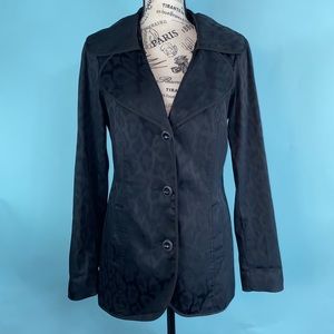 Tribal Black Satiny Leopard Print Sexy Jacket 4